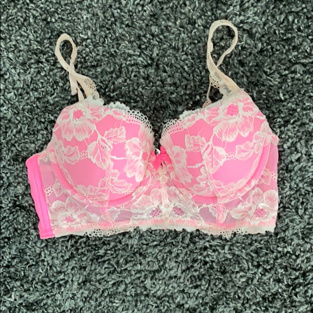 Lacy long line pink VS bra